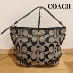 COACH ショルダーバッグ シグネチャー ブラック 肩がけ