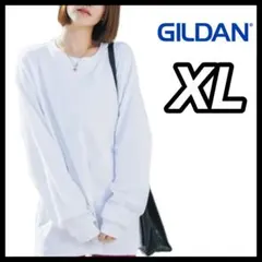ギルダン 新品未使用 6oz ウルトラコットン 無地 長袖Tシャツ 白 XL