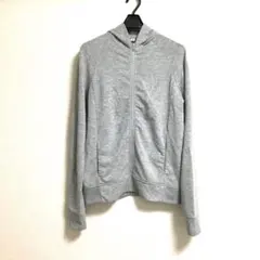 UNIQLO パーカー　エアリズム　グレー　フード付き　M