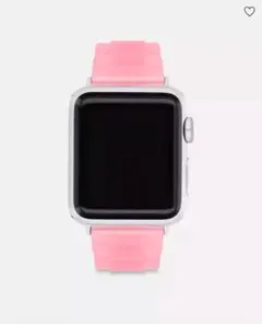 Coach コーチ Apple Watch ピンク シリコン ストラップ ベルト