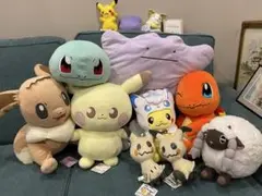 ポケモン ぬいぐるみセット まとめ売り12体 ピカチュウイーブイミミッキュメタモ
