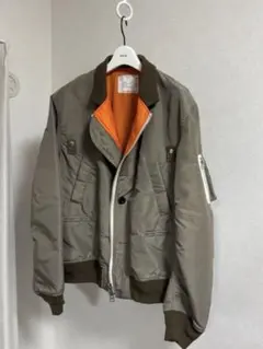 sacai希少 size2(L相当)ナイロンツイルブルゾン MA-1ベージュ - メルカリ