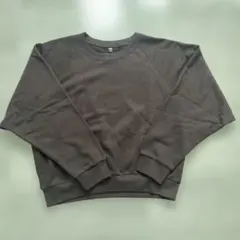 UNIQLO ダークブラウン スウェットクロップドシャツ XL