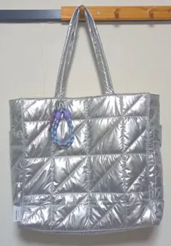 niko and…　オリジナルキルトトートバッグ_Lサイズ　シルバー