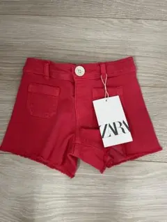 ZARA 赤 ショートパンツ 9-12ヶ月