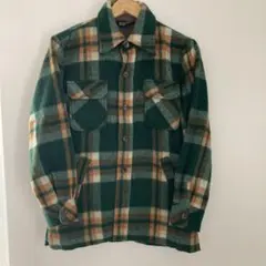 ウールシャツ ブルー