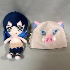 嘴平伊之助 鬼滅の刃 ぬいぐるみ chibi マスク付き　伊之助