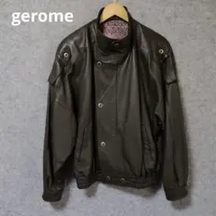 gerome スペイン製 ダークブラウン レザージャケット