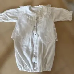 ホワイトフリルベビードレス 50-70cm