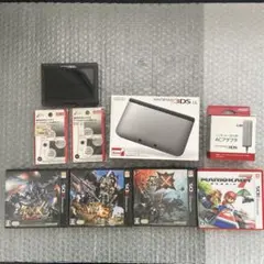 ニンテンドー3DSLL 本体 シルバー×ブラック＋ソフト4＋ACアダプタ＋その他