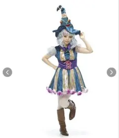 カメレオン　ウィッチ　魔女 コスプレ衣装 ワンピース 帽子 セット ハロウィン
