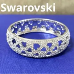 スワロフスキー　ブレスレット　ヘミスフィア ハート バングル　正規品　新品　箱付のサムネイル