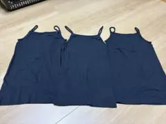黒のコットンキャミソール3枚セット(130.１枚/140.2枚)