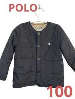 【POLO 】美品　子ども用 キルティングジャケット ブラック　100