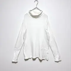 無印　MUJI タートルネック　白　綿混　インナー　ストレッチ　あったか