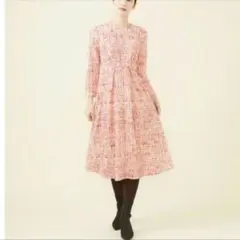 美品　sybilla シビラ　ツイードプリントジャージードレスのサムネイル