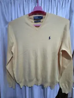 Polo by Ralph Lauren イエロー VネックL