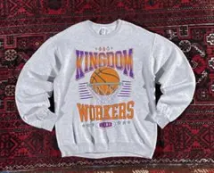 JERZEES ジャージーズ カレッジロゴ スウェット トレーナー グレー M