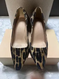 PRADA プラダ ローヒールパンプス ハラコ 37ハーフ レオパード PRADA レオパード柄 ハラコのパンプス 37サイズ - メルカリ