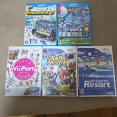 Wii U・Wiiソフトセット（5本）