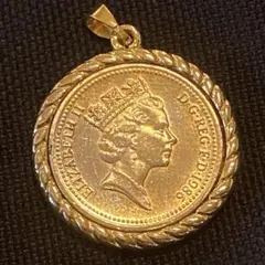 ペンダントトップ エリザベス2世 1986年 メダル チャーム