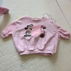 ミッキー ミニー トレーナー 80サイズ ピンク