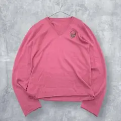 ルシアンペラフィネ    カシミヤ100% スカル刺繍ニットセーター　ホワイト lucien pellat-finet (ルシアン ペラフィネ) Skull Cashmere Sweater