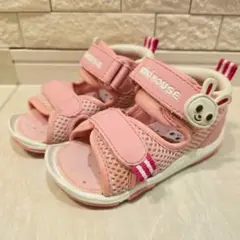 ミキハウス　ベビーサンダル　ピンク　うさぎ　13cm
