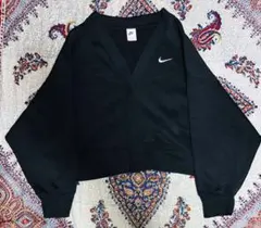 【希少】　ヴィンテージ　00s カーディガン　短丈　ブラック　NIKE ナイキ