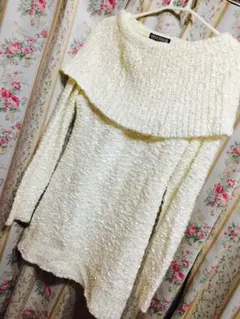 オフショルニットワンピース❤️美品モコモコ可愛い❤️秋冬