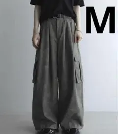 remer ルーズミリタリーヴィンテージダイワイドパンツ　カーキ系　M