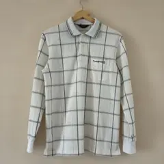 Munsingwear 長袖ポロシャツ ホワイト/ブラックチェックのサムネイル
