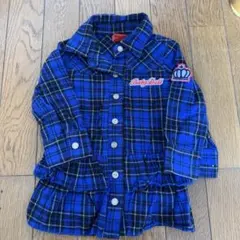 Baby Doll チェック柄フリルシャツ