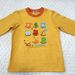 ミキハウス　ホットビスケッツ　豪華プリント　黄色　ロンT 長袖 110