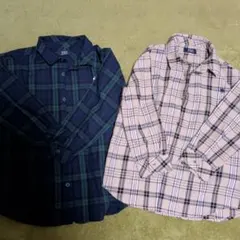 120cmPOLO長袖シャツ 2枚セット 売り