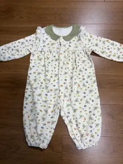 美品！韓国 ロンパース 80 長袖 フリル