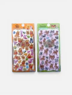 て*こ様 プチドロップステッカー　プーさん　バンビ