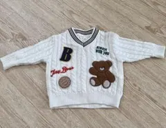 アプレレクール　タイニーベア　tiny bear アップリケニット 90-100