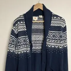 Levi's ネイビー ノルディック柄 カーディガン Mのサムネイル