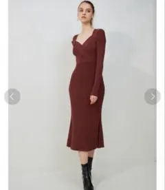 マーキュリー デュオ　オフショルダー　ニットワンピース