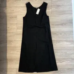 新品　UNIQLO ブラッシュドジャージージャンパースカート　L