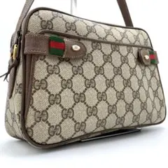 極美品✨グッチ　ショルダーバッグ　GGスプリーム　シェリーライン　2室