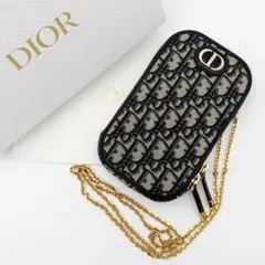 正規品 Dior オブリーク モンテーニュ フォンホルダー チェーンショルダー