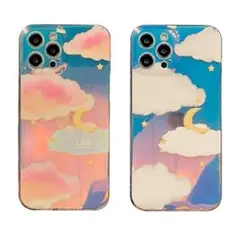 ﻿iphone12promax 白雲 オーロラ　おしゃれ iphone ケース