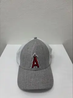 MLB エンゼルス キャップ グレー×ホワイト メッシュ 未使用