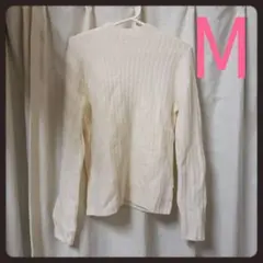 ユニクロ ワイドリブモックネックセーター M