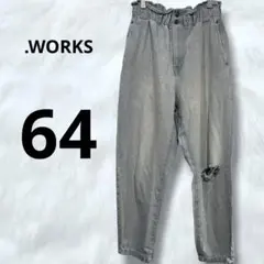 .WORKS ウエストフリルマムデニムパンツ ライトブルー　リアルユーズドのサムネイル