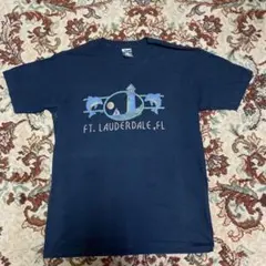 90年代 海豚 深藍色 古著 單針縫 動物 T恤