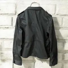 グリーンレーベルリラクシング パール装飾 ミリタリージャケット 38 ブラック