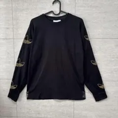 adidas カットソー ロンT トレフォイル 袖